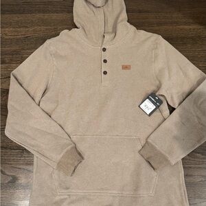 O'Neill Tan Hoodie with Button Detail